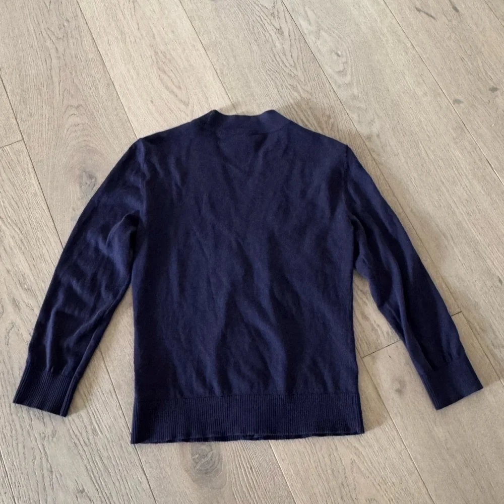 Tory Burch Navy 100% Cotton lightweight Cardigan XSmall